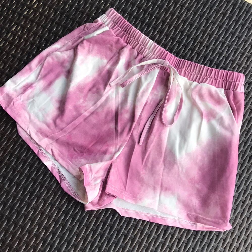 Berry Tie Dye Lounge Shorts - Picture 4 of 8